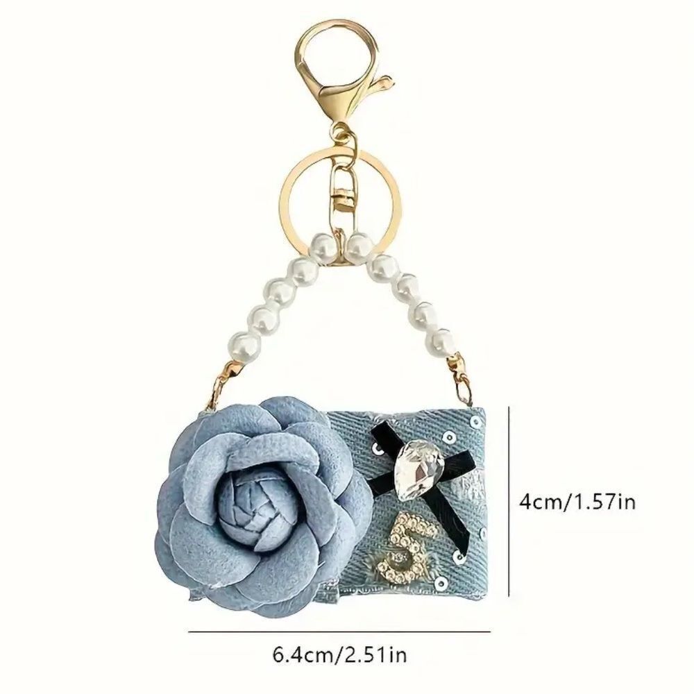 CAMELLIA DENIM NWT PURSE CHARM - Picture 3 of 3